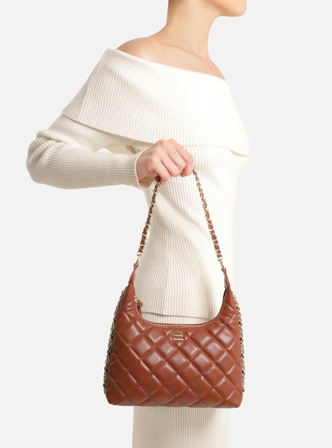 Bolsa Shoulder Marrom Matelassê Média Corrente