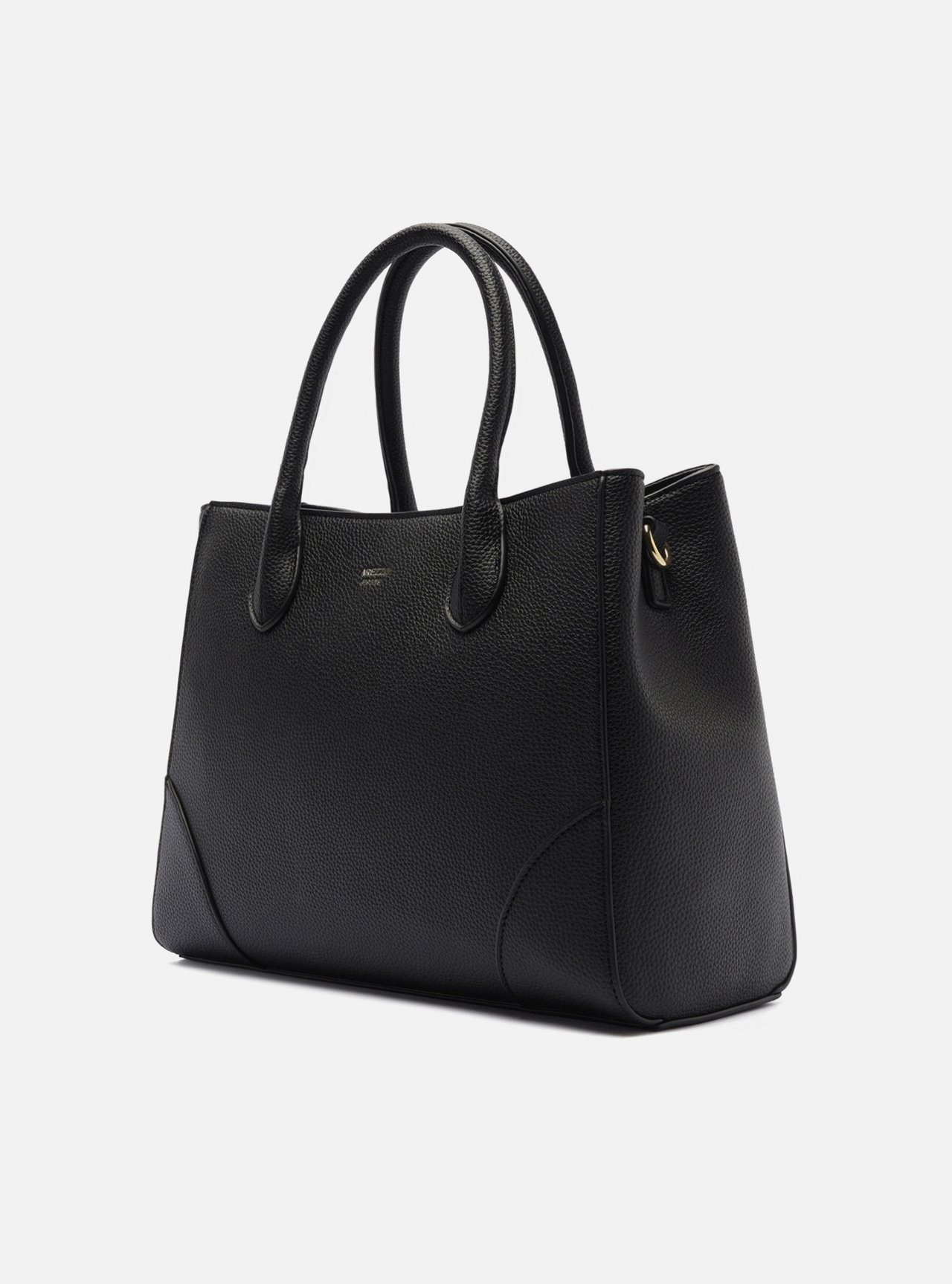 Bolsa Tote Preta Grande Textura — foto 2