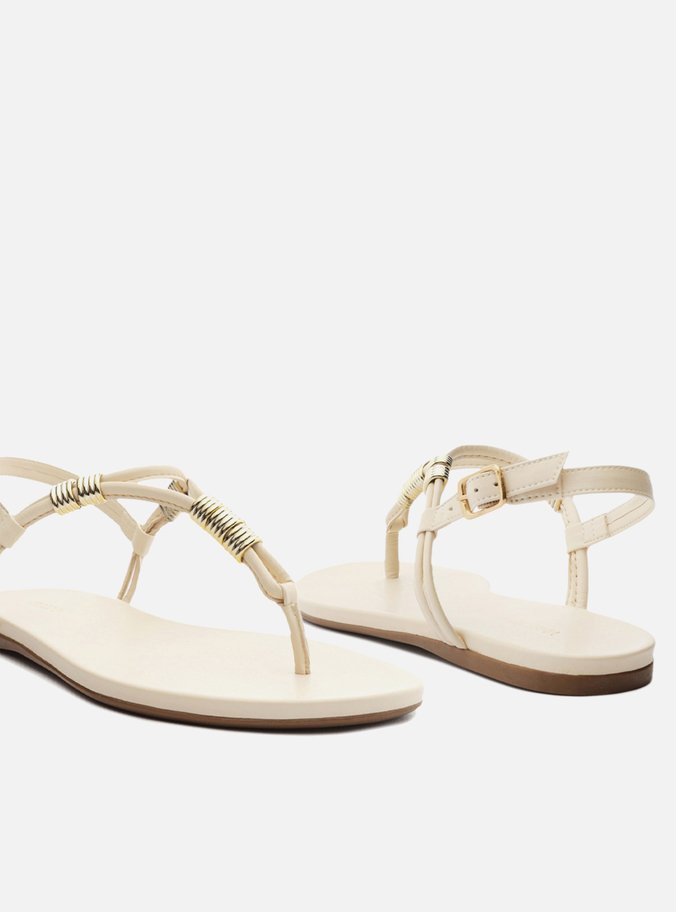 Sandália Rasteira Off-White Slim