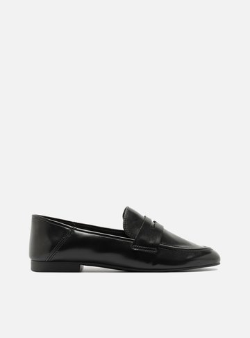 Mocassim Preto Couro Tira Classic
