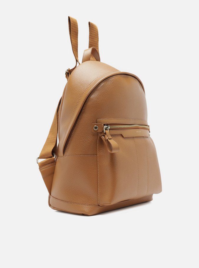 Mochila Marrom Grande Bolso Recortes