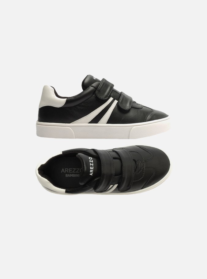 Tênis Infantil Preto Velcro Branco