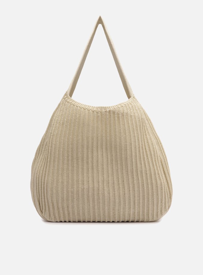 Bolsa Shopping Crochê Off-White Grande Brizza