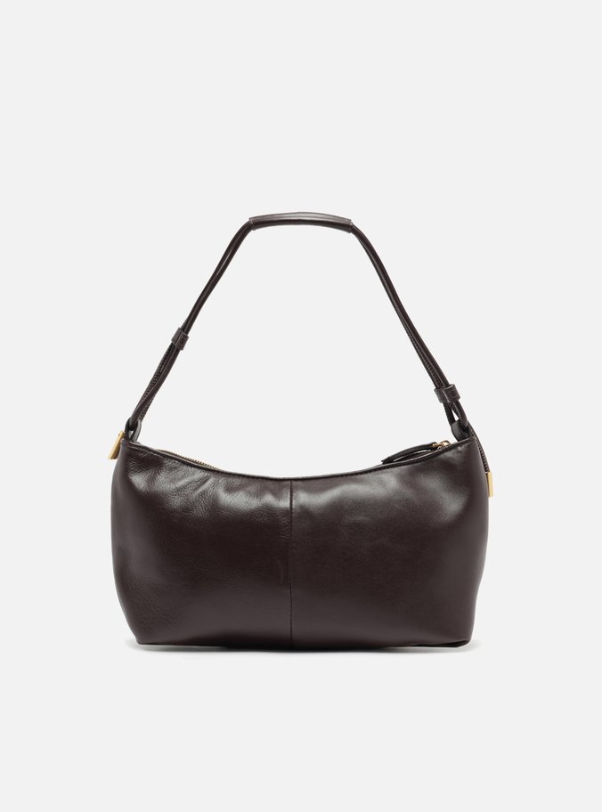 Bolsa Tiracolo Marrom Couro Média Aplicações