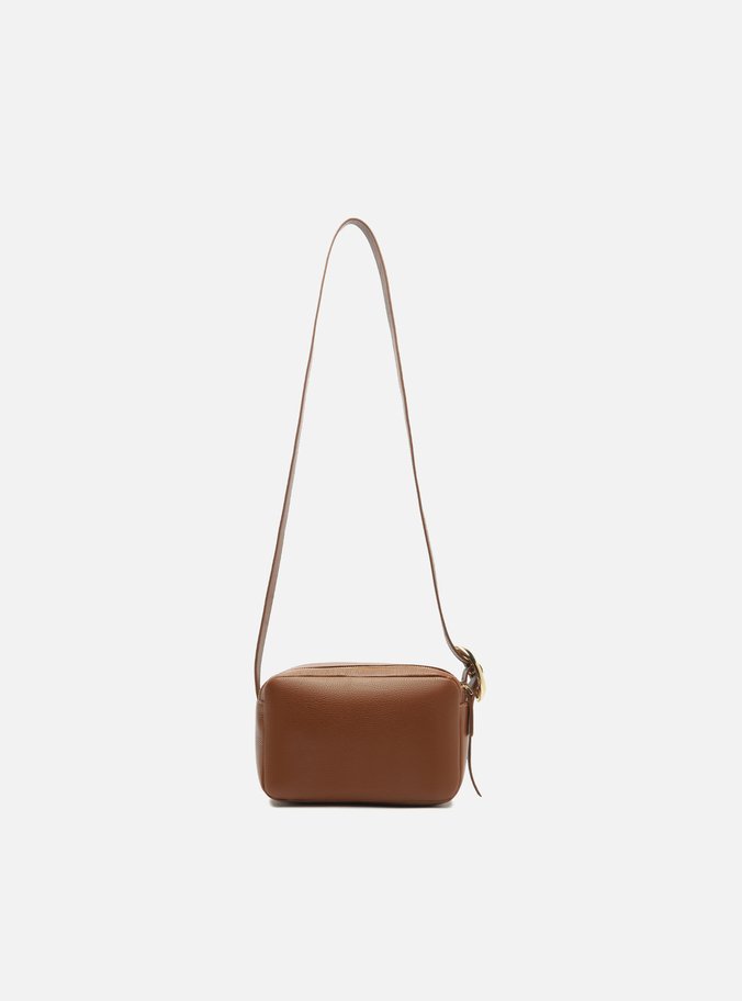 Bolsa Tiracolo Marrom Couro Pequena Básica