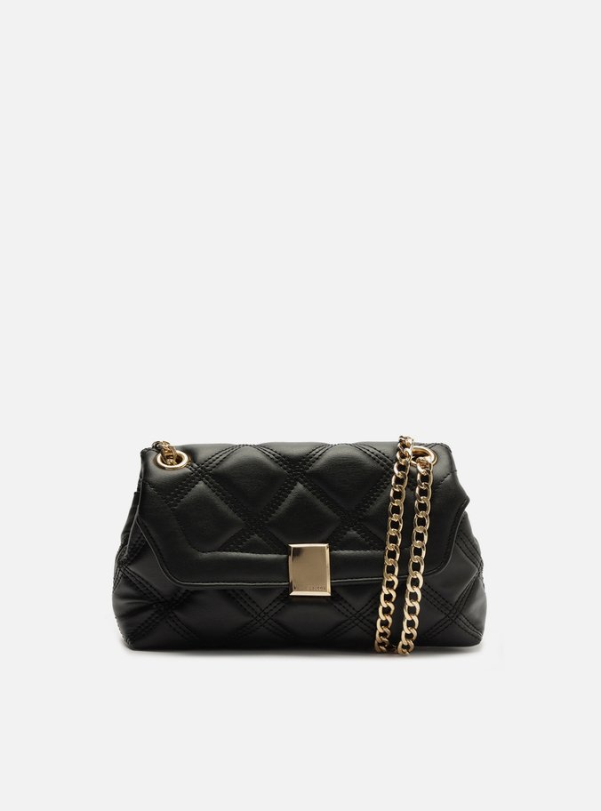 Bolsa Tiracolo Preta Matelassê Pequena Corrente