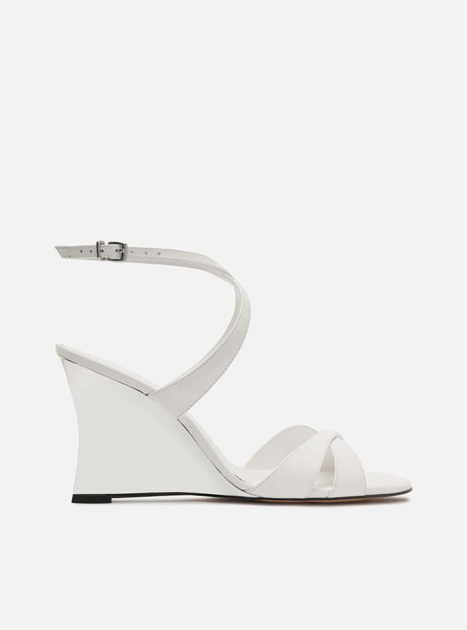 Sandália Off-White Salto Anabela