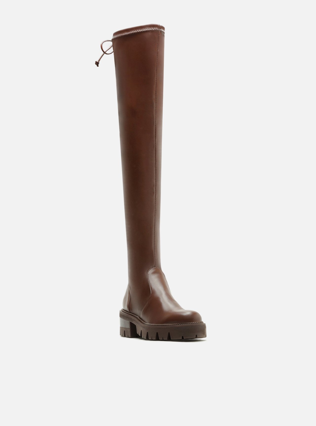 Bota over the store knee couro marrom