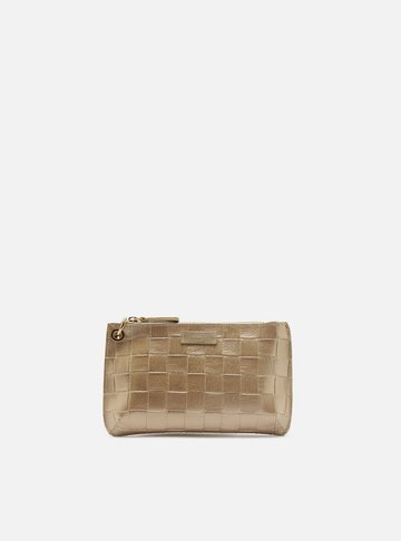 Arezzo — Bolsa Tiracolo Dourada Pequena Tressê