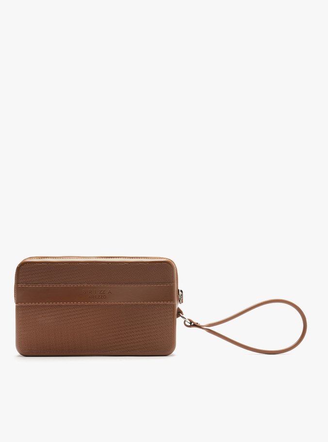 Clutch Marrom Paisley Alça Malu
