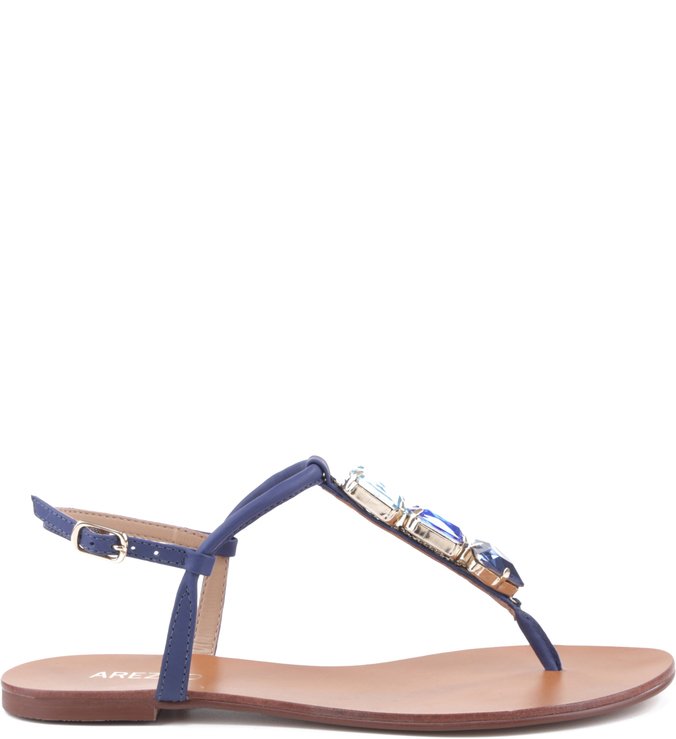 Rasteira Pedraria Navy