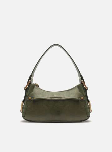 Bolsa Tiracolo Verde Couro Gretha Média