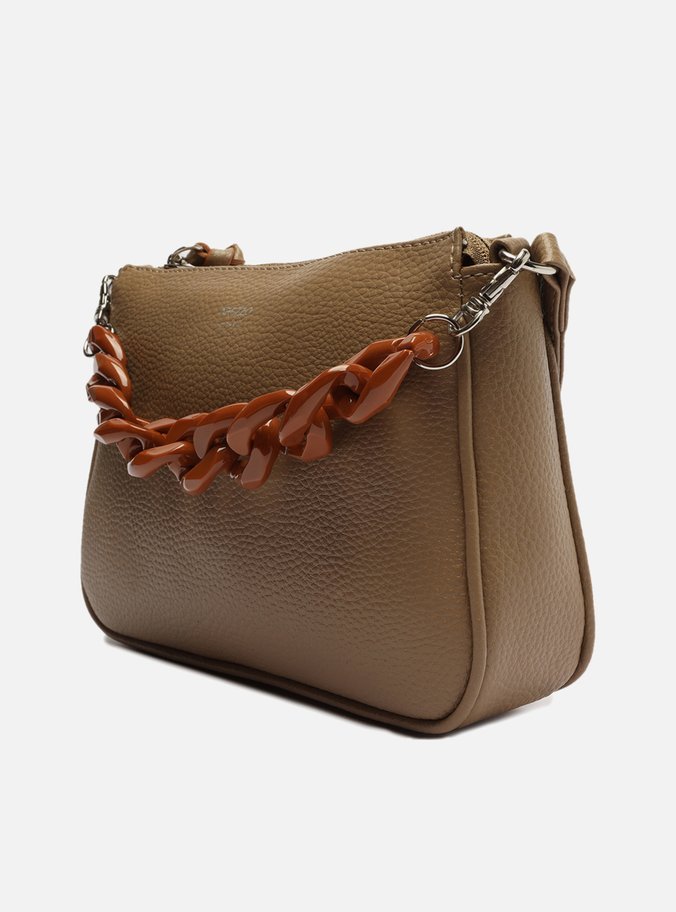 Bolsa Tiracolo Marrom Iara Pequena Modern Taupe