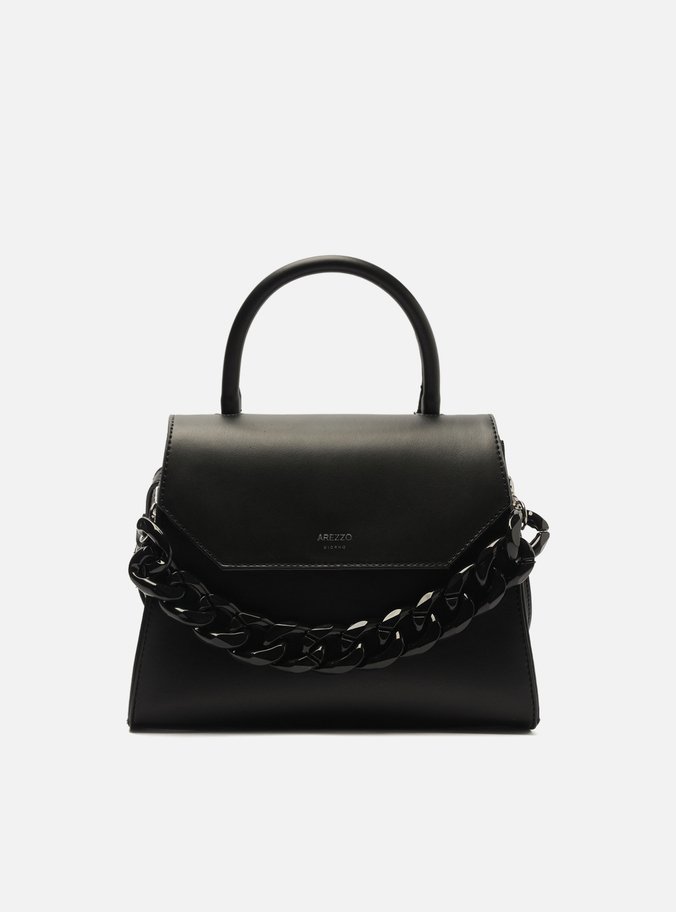 Bolsa Satchel Preta Iara Média