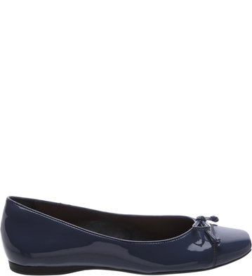 Sapatilha Bico Quadrado Dance Verniz Marinho