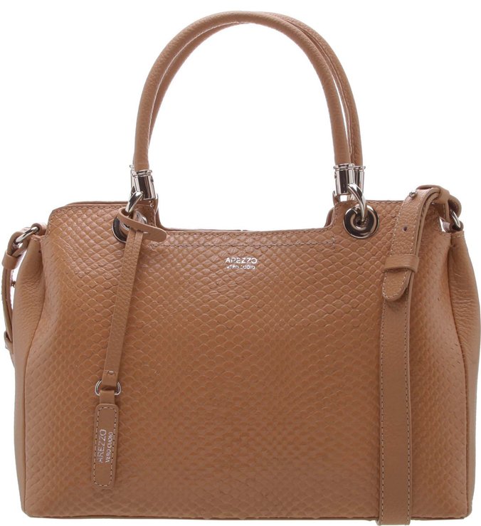 VIVARA | Bolsa Tote Couro Skin Grande Pale Nut