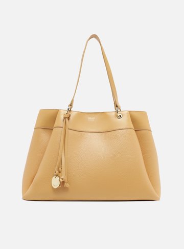 Bolsa Shopping Bege Giorno Grande Charm Medalha