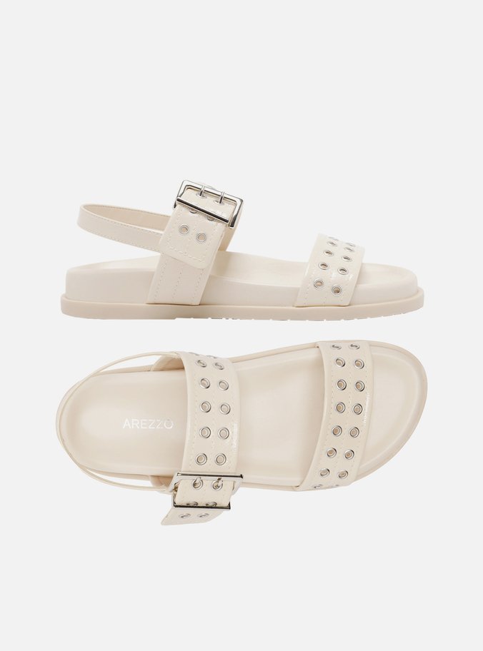 Papete Off-white Fivela Bico Redondo