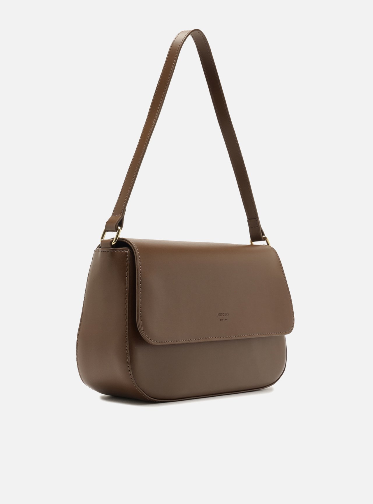 Bolsa Shoulder Marrom Média Metais — foto 5
