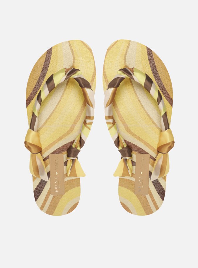 Chinelo de Dedo Marrom Essential Lenço Brizza Triya