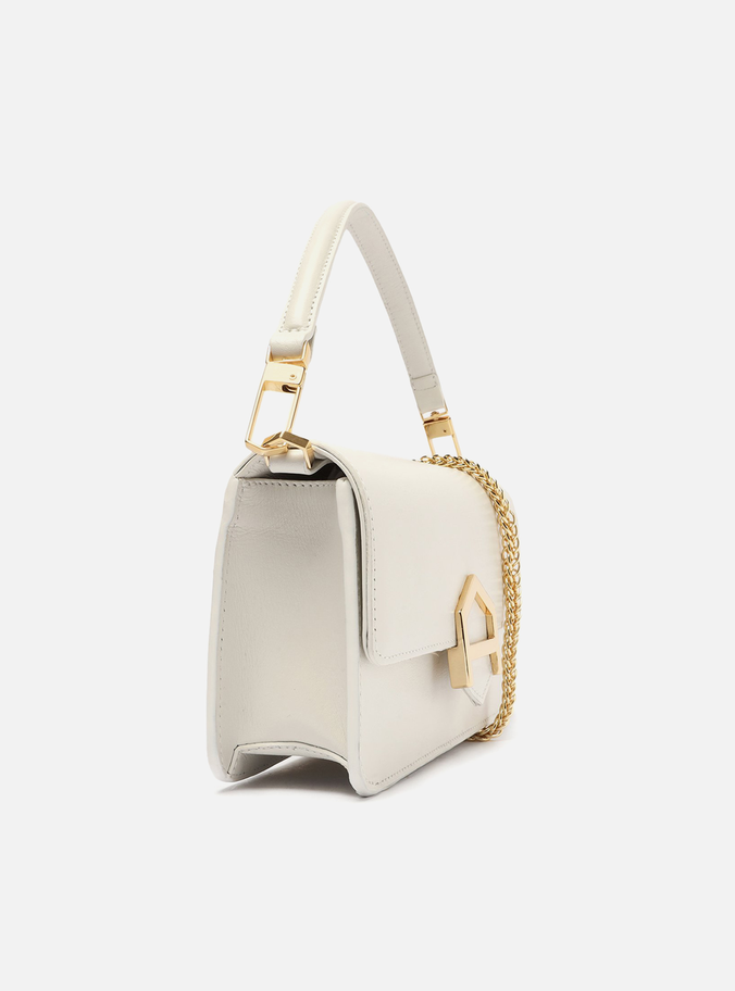 Bolsa Tiracolo Branca Couro A001 Média