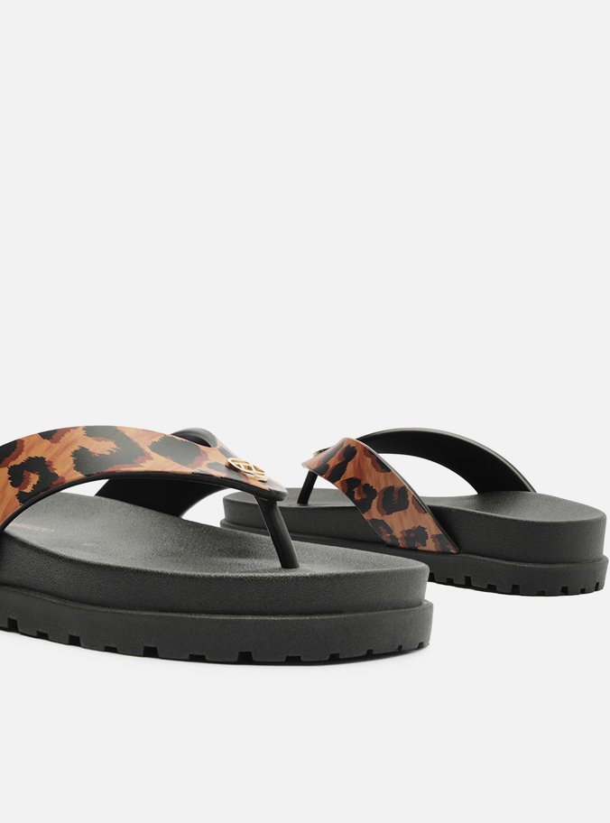 Rasteira Animal Print Tiras Brizza Flow