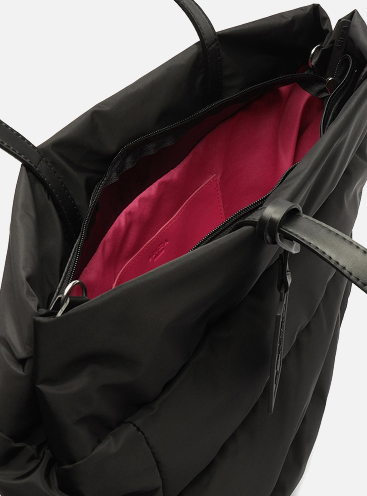 Bolsa Shopping Preta Nylon Gigi Grande — foto 4