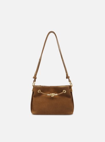 Bolsa Tiracolo Caramelo Couro Helena Pequena