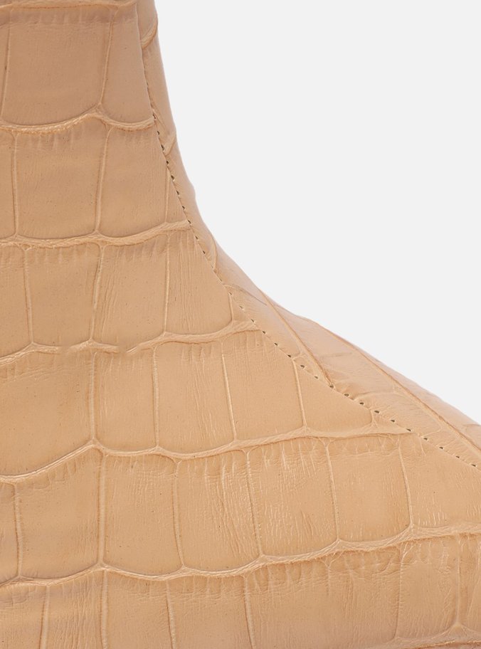 Bota Nude Croco Cano Alto Miranda 