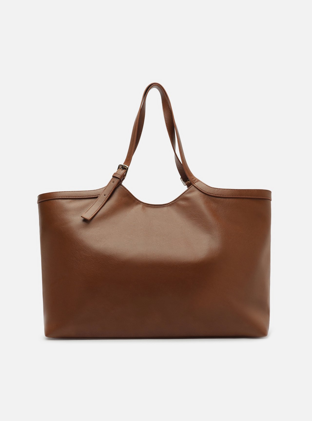 Bolsa Shopping Marrom Grande Metais — foto 3