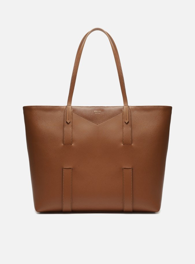 Bolsa Shopping Marrom Grande Tiras Capa