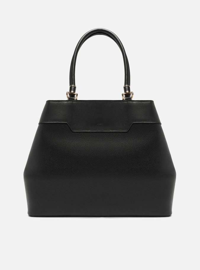 Bolsa Hobo Preta Couro Grande Recorte