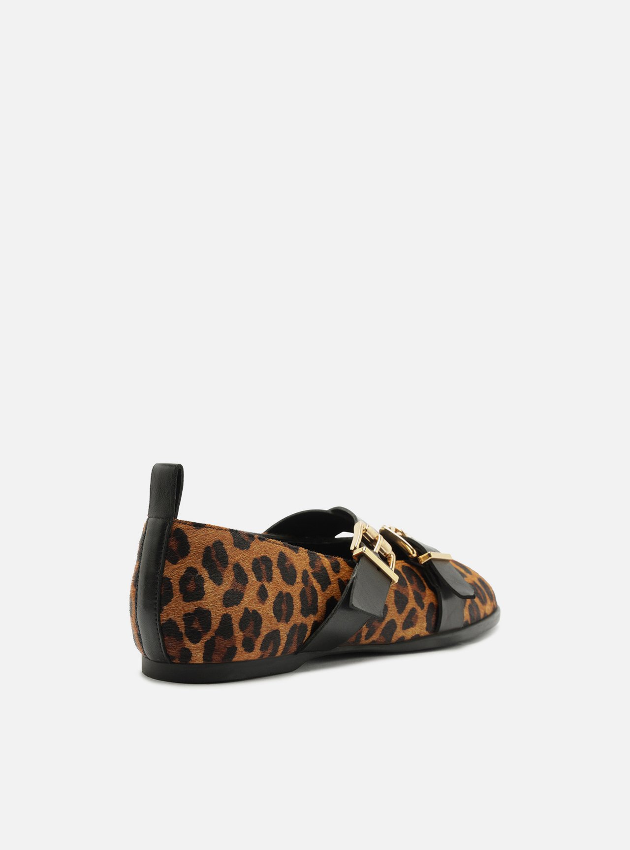 Sapatilha Animal Print Bico Redondo Fivela — foto 3