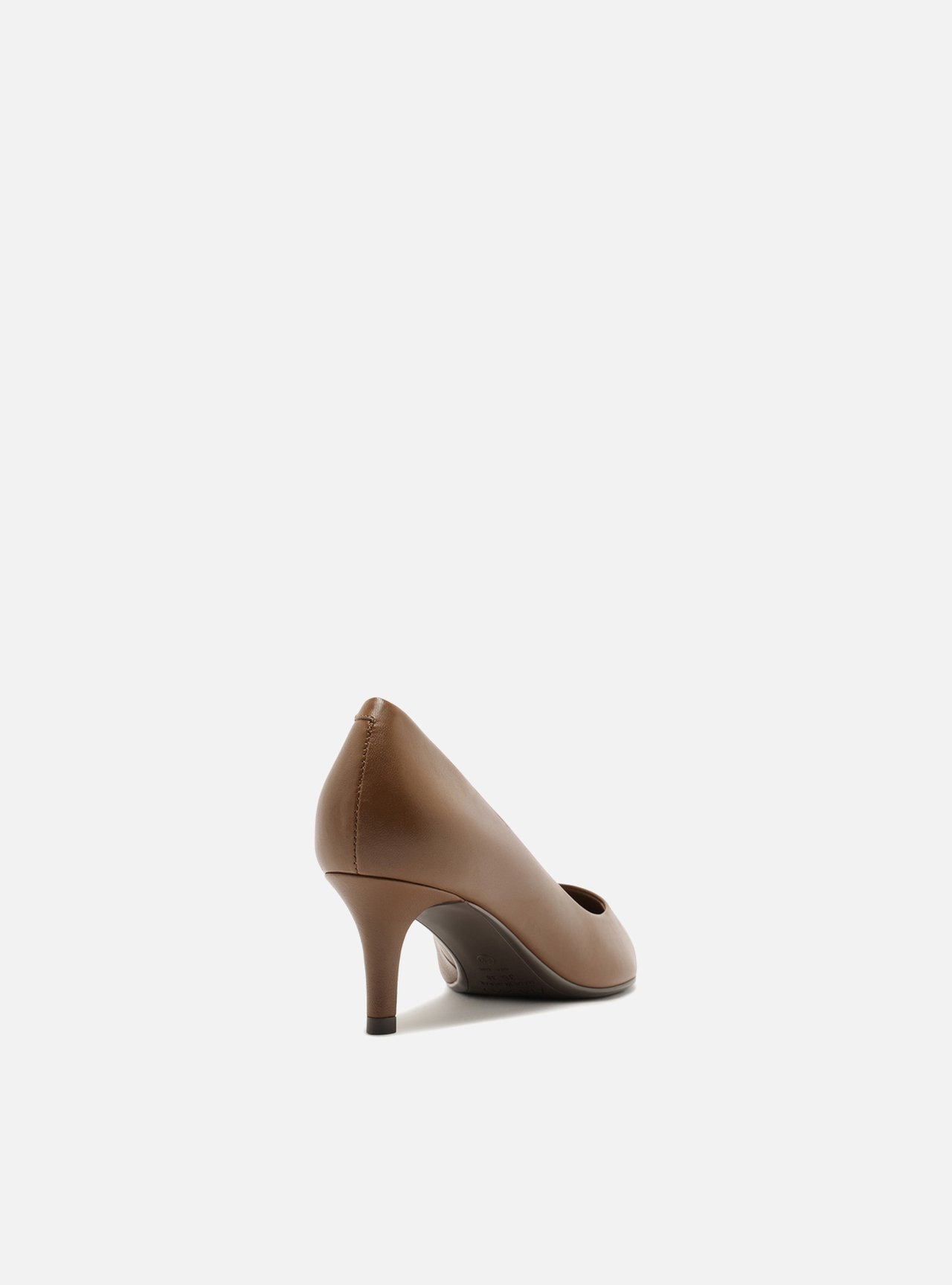 Scarpin Marrom Couro Salto Fino — foto 3