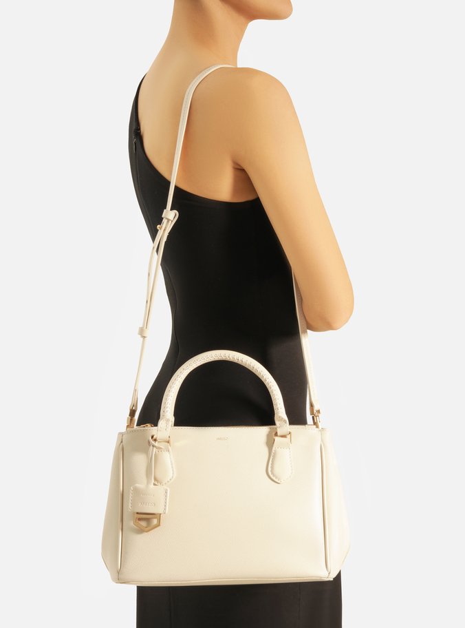 Tote Off-White Couro Grande Bag Charm Metal