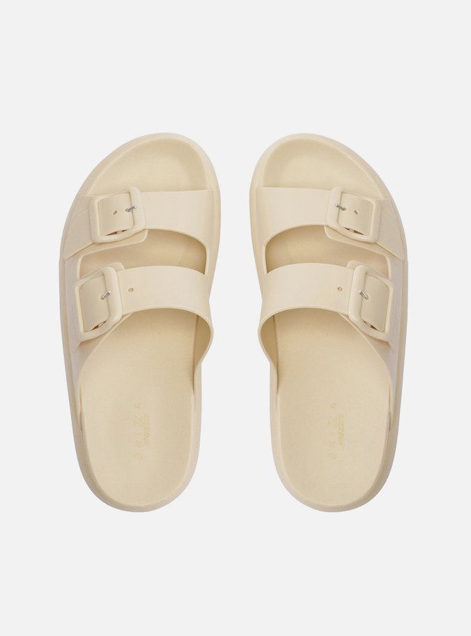 Chinelo Slide Off-White Fivelas Brizza