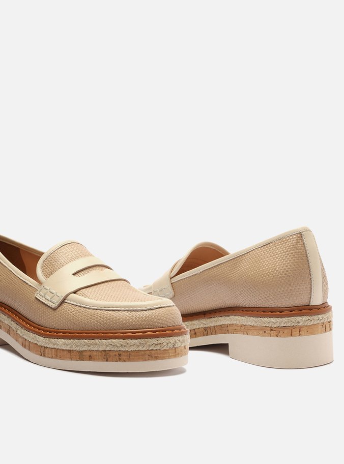 Mocassim Bege Sola Multimaterial