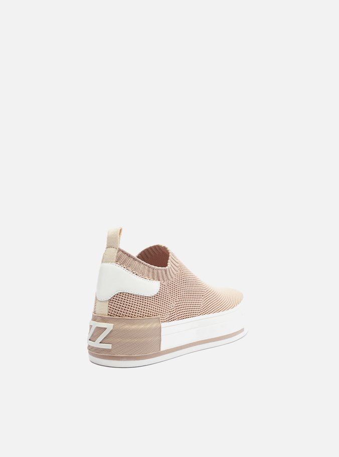 Tênis Slip On Rosa Plataforma