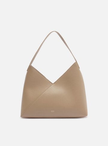 Bolsa Hobo Bege Média Recortes