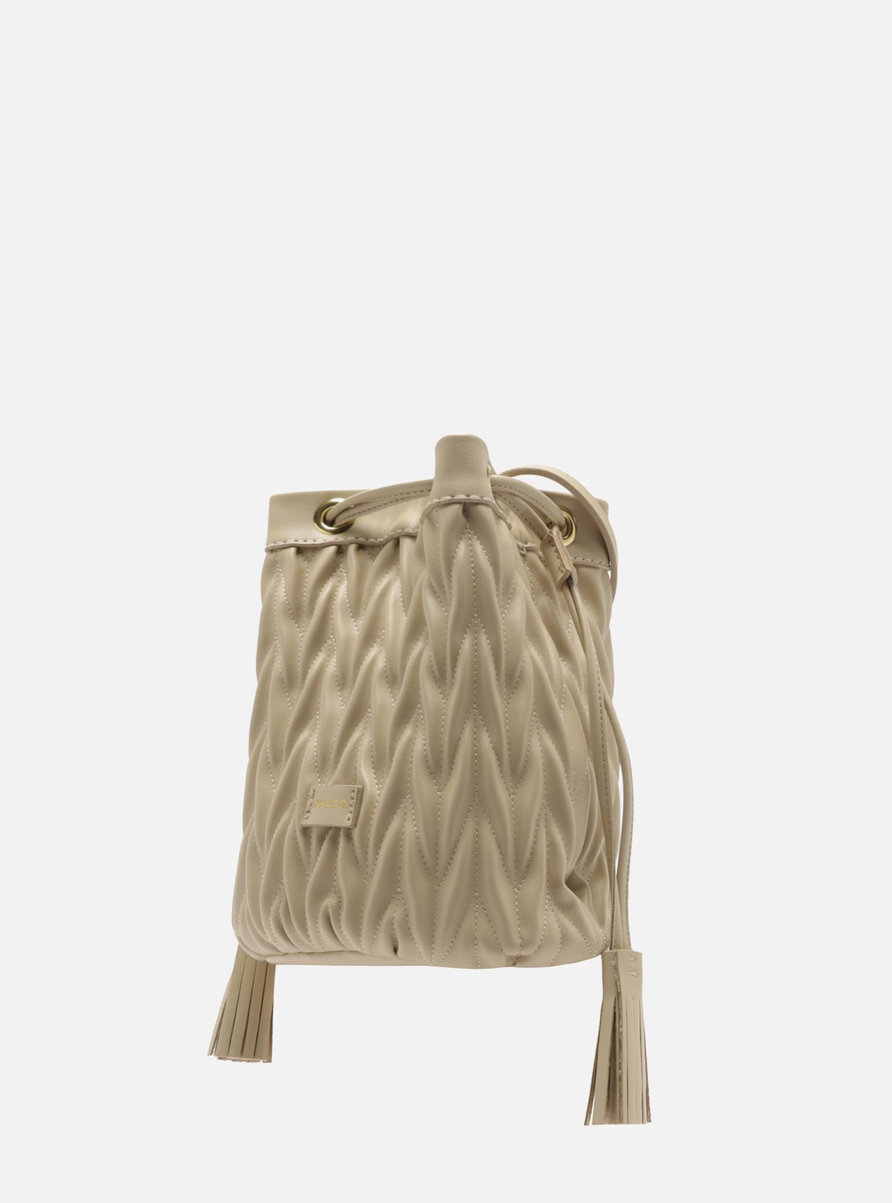 Bolsa Bucket Nude Pequena Tressê — foto 2
