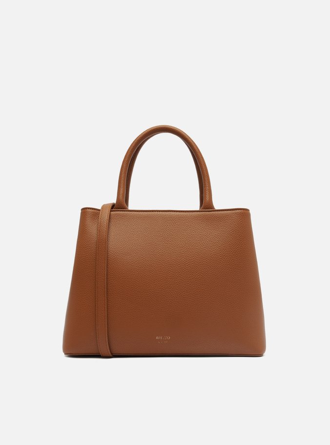 Bolsa Tote Marrom Média Fecho Metal