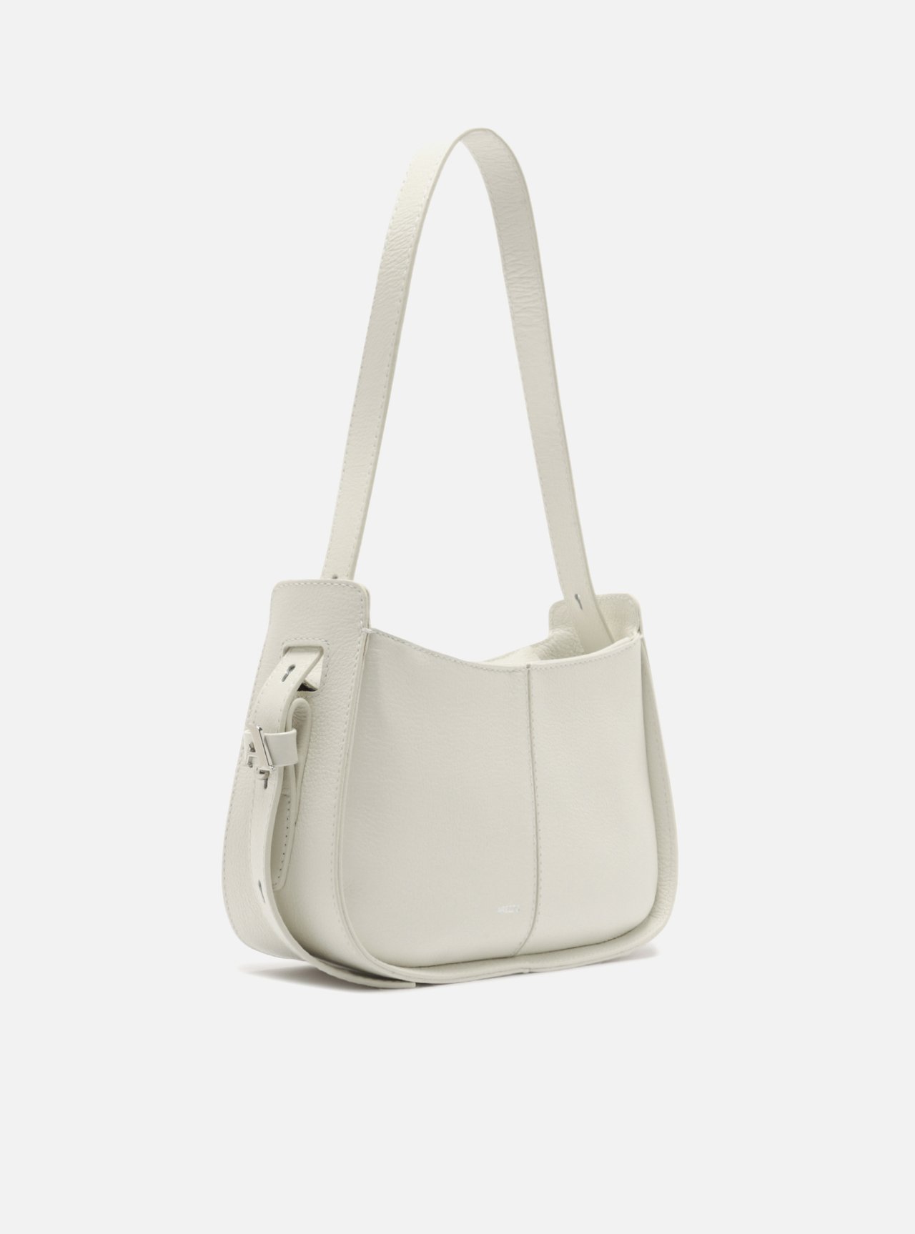 Bolsa Hobo Branca Couro Média — foto 5
