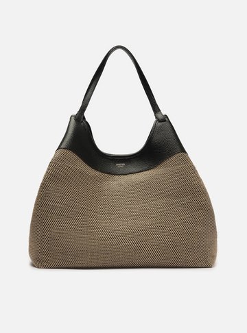 Bolsa Shopping Preta Natural Grande