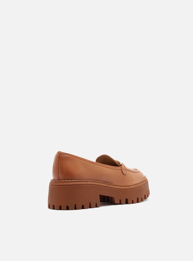 Mocassim Marrom Caramel Couro Tratorado Bridão