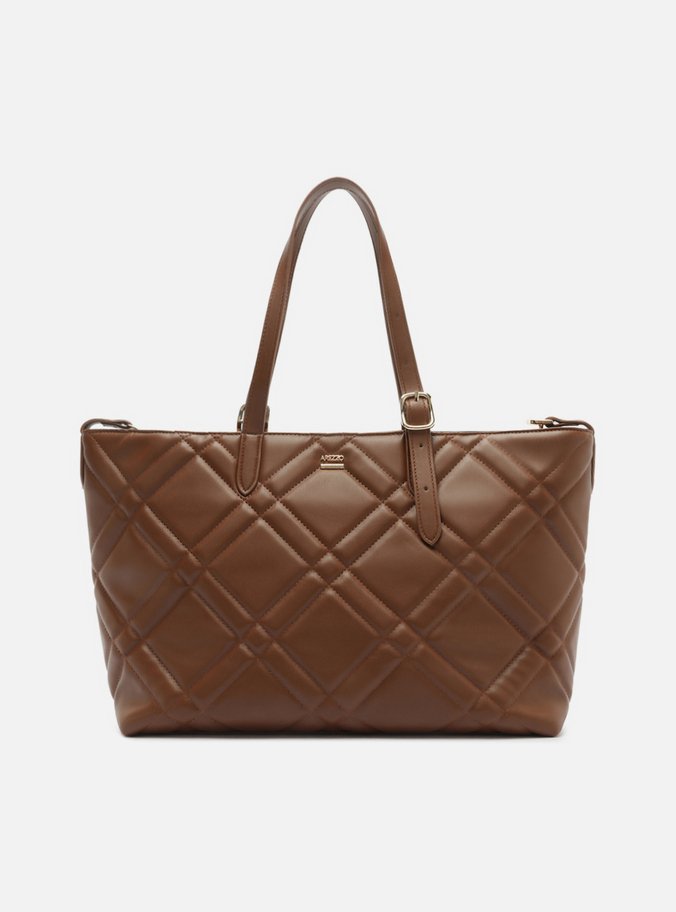 Bolsa Tote Marrom Couro Grande Matelassê