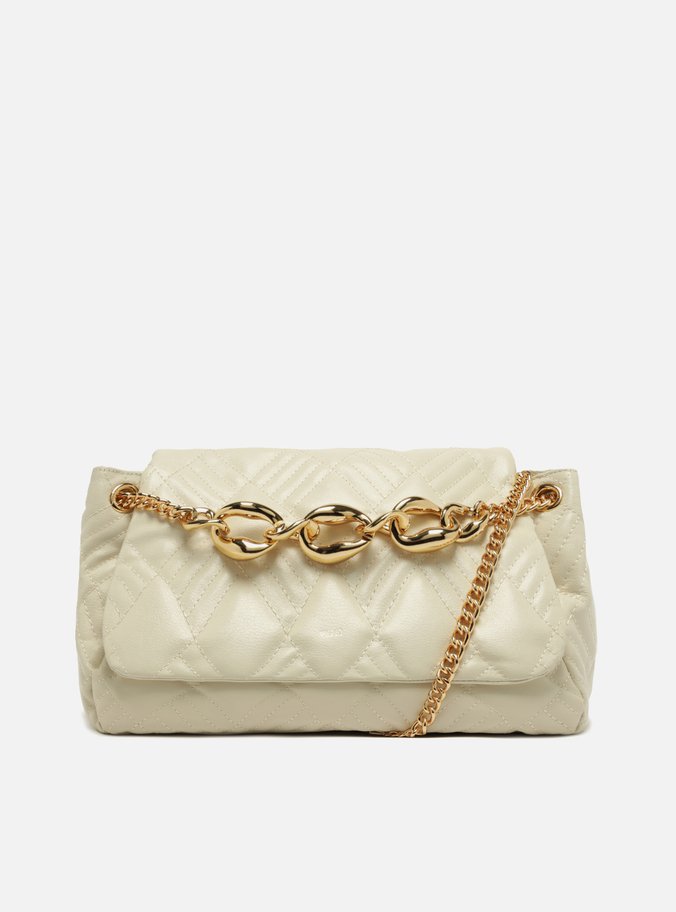 Bolsa Tiracolo Branca Couro Matelassê Grande