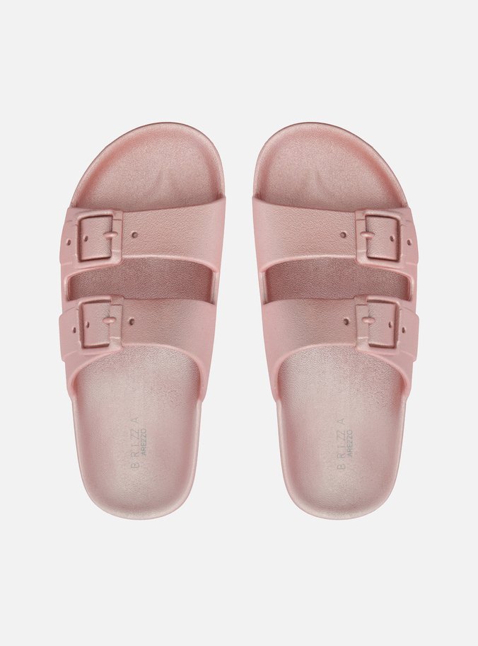Slide Rosa Metal Tiras Lua Brizza