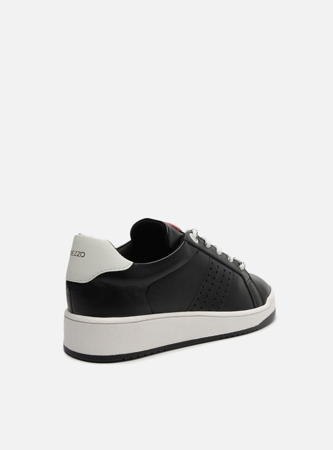 Tênis Infantil Preto Bico Redondo Branco