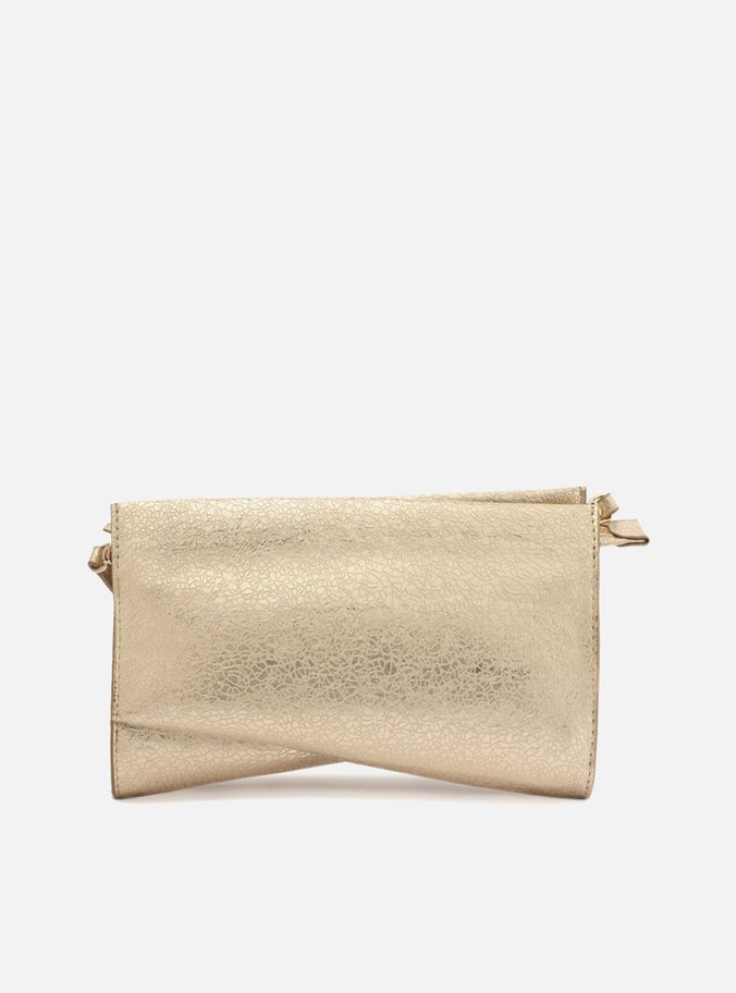 Bolsa Clutch Dourada Craquelê Claire | Arezzo
