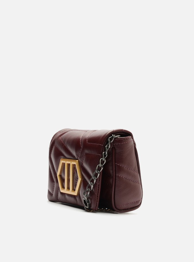 Mini Bag Tiracolo Bordô Couro Emma